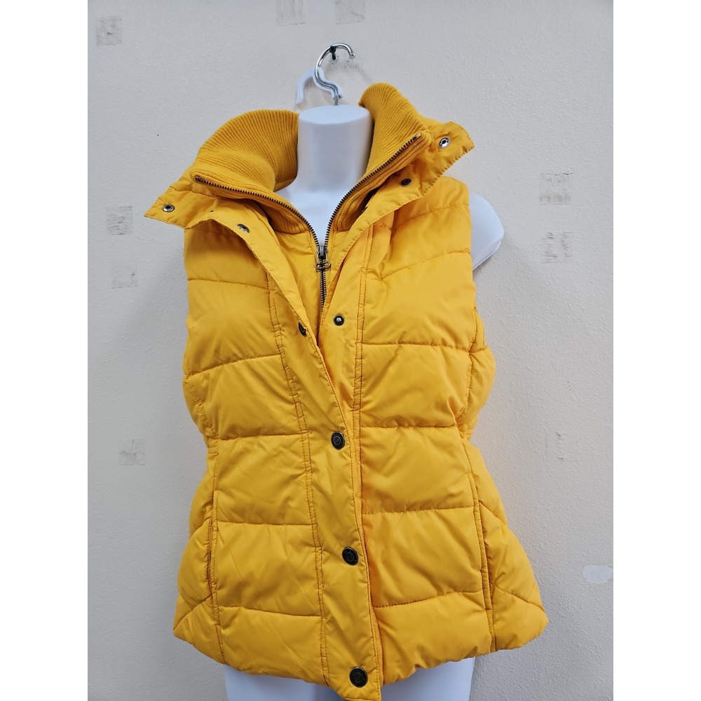 Sarah Jessica Parker Bitten - Golden / Mustard Yellow Down Puffer Vest - Sz S